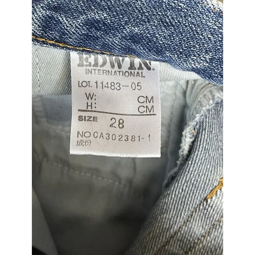 Edwin Jeans Men 28x33 Blue‎ 503 Straight Denim Casual Preppy Adult